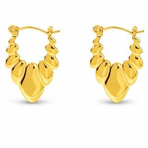 3For$20 Vintage Nugget Sculpted U Earring Stainless Steel Earrings